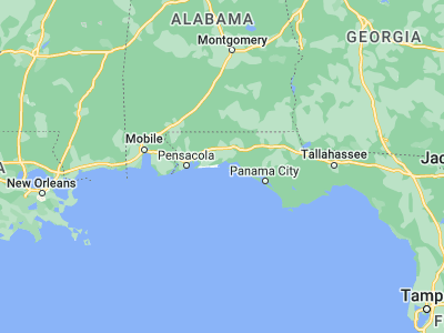 Map showing location of Destin (30.39353, -86.49578)