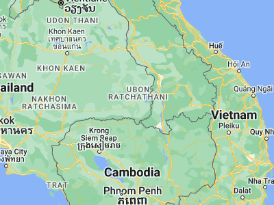 Map showing location of Det Udom (14.90598, 105.07836)