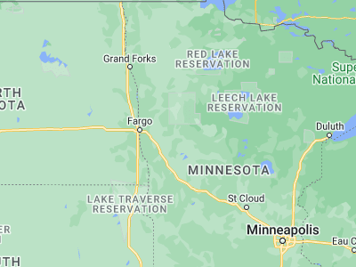 Map showing location of Detroit Lakes (46.81718, -95.84533)