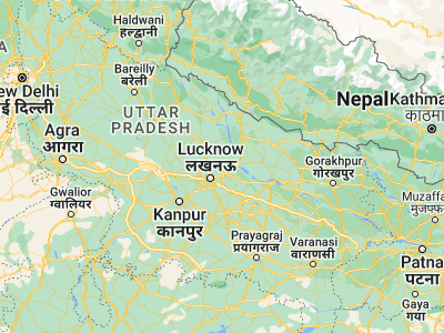 Map showing location of Dewa (27.03584, 81.16708)