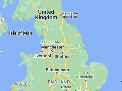 Map showing location of Dewsbury (53.69076, -1.62907)