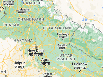 Map showing location of Dhāmpur (29.30604, 78.50802)