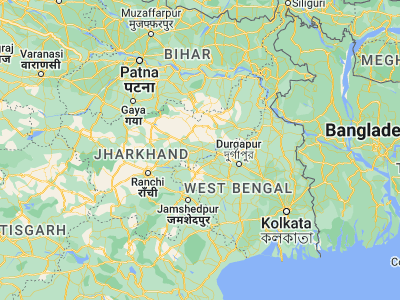 Map showing location of Dhanbād (23.8, 86.45)