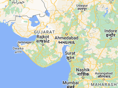 Map showing location of Dhandhuka (22.36667, 71.98333)