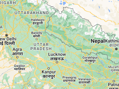 Map showing location of Dhaurahra (27.99903, 81.08909)