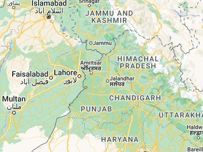Map showing location of Dhilwān (31.5142, 75.34494)