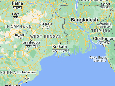 Map showing location of Dhulagari (22.58694, 88.17306)