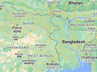 Map showing location of Dhuliān (24.68333, 87.96667)