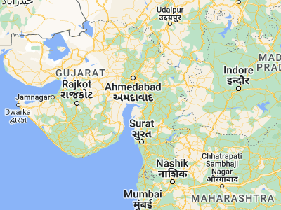 Map showing location of Dhuwaran (22.23333, 72.8)