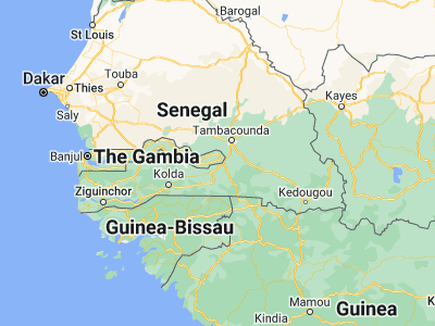 Map showing location of Diabugu Basilla (13.33333, -13.95)