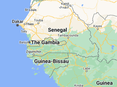 Map showing location of Diabugu (13.38333, -14.4)