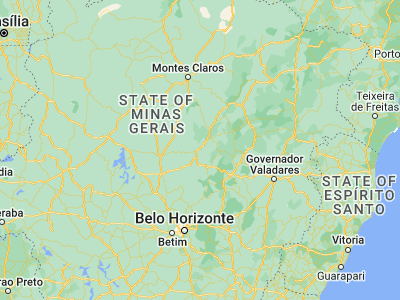 Map showing location of Diamantina (-18.24944, -43.60028)