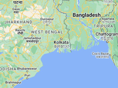 Map showing location of Diamond Harbour (22.19167, 88.18472)