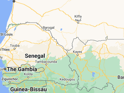 Map showing location of Diawara (15.02196, -12.54374)
