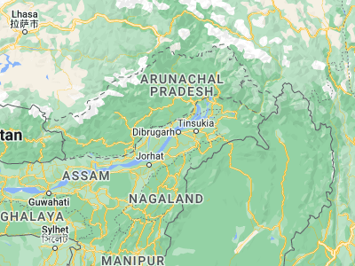 Map showing location of Dibrugarh (27.47989, 94.90837)