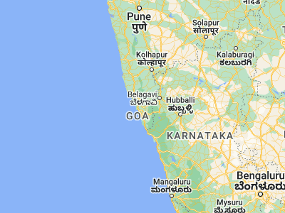 Map showing location of Dicholi (15.6, 73.95)