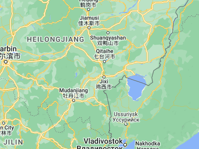 Map showing location of Didao (45.36667, 130.8)