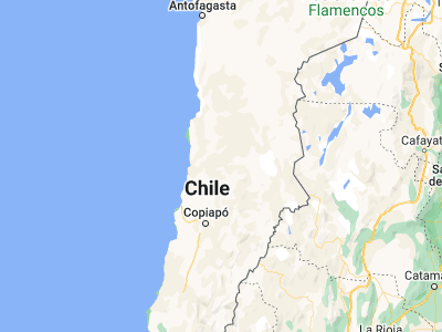 Map showing location of Diego de Almagro (-26.36667, -70.05)