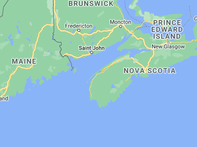 Map showing location of Digby (44.61685, -65.76555)