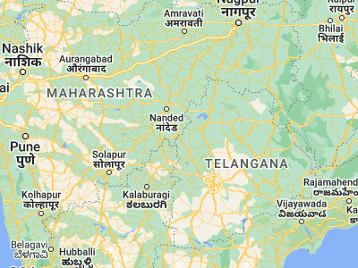 Map showing location of Dīglūr (18.55, 77.6)