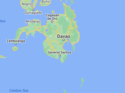 Map showing location of Digos (6.74972, 125.35722)