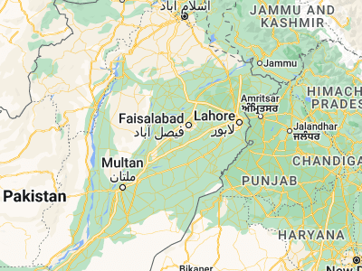 Map showing location of Dijkot (31.21667, 72.98333)