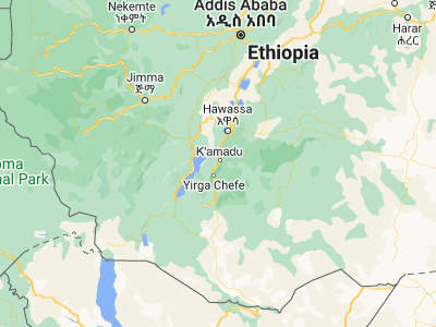 Map showing location of Dīla (6.41667, 38.31667)