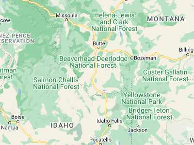 Map showing location of Dillon (45.21631, -112.63752)