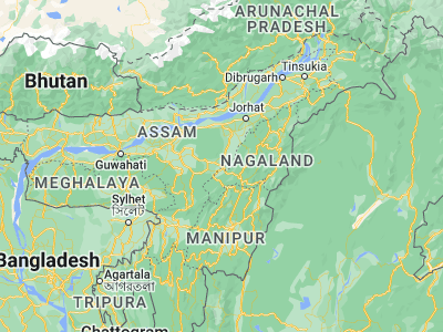 Map showing location of Dimāpur (25.91174, 93.7217)