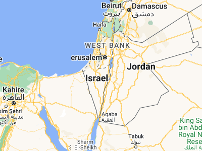 Map showing location of Dimona (31.06667, 35.03333)