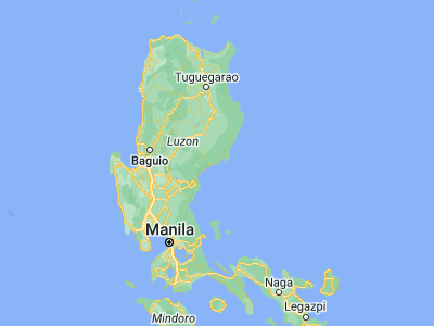 Map showing location of Dinalongan (16.1404, 121.9573)
