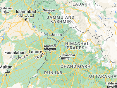 Map showing location of Dinanagar (32.13619, 75.47141)