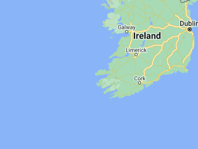Map showing location of Dingle (52.14083, -10.26889)