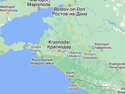 Map showing location of Dinskaya (45.21782, 39.22833)