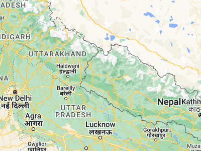Map showing location of Dipayal (29.26083, 80.94)