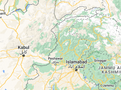 Map showing location of Dīr (35.20583, 71.87556)