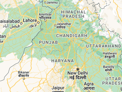 Map showing location of Dirba (30.0718, 75.99449)