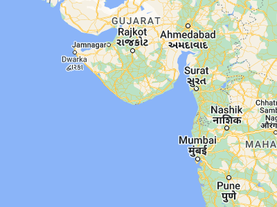 Map showing location of Diu (20.71405, 70.98224)