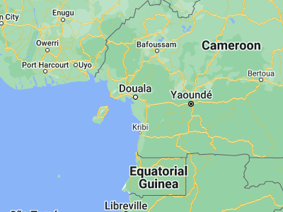Map showing location of Dizangué (3.76667, 9.98333)