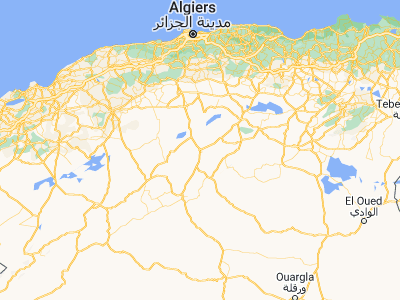 Map showing location of Djelfa (34.67279, 3.263)