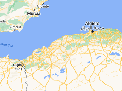 Map showing location of Djidiouia (35.92989, 0.82871)