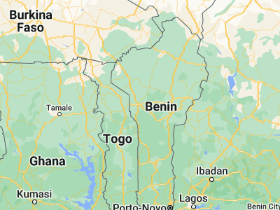 Map showing location of Djougou (9.70853, 1.66598)