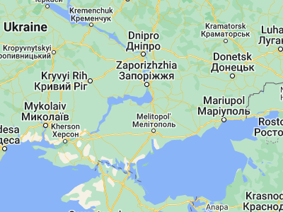 Map showing location of Dniprorudne (47.38169, 34.97652)