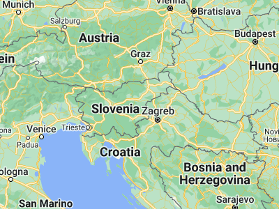 Map showing location of Dobje pri Planini (46.13667, 15.40889)