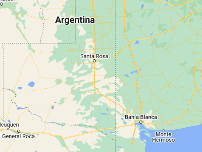 Map showing location of Doblas (-37.14967, -64.01183)