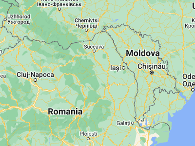 Map showing location of Dobreni (46.98333, 26.41667)