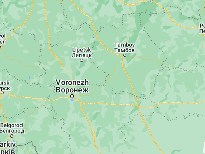 Map showing location of Dobrinka (52.16528, 40.47306)