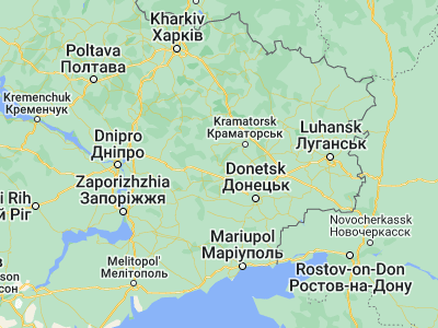 Map showing location of Dobropol’ye (48.46147, 37.08524)