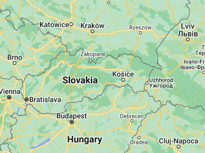 Map showing location of Dobšiná (48.82073, 20.36988)