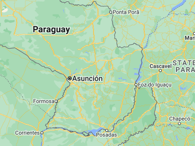 Map showing location of Doctor Cecilio Báez (-25.05, -56.31667)